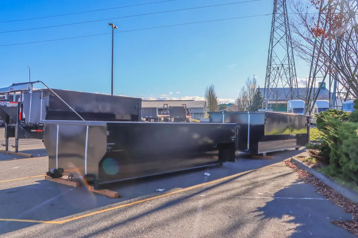 Roll-off dumpster ready for waste disposal at job site for Roofing Dumpster Rental in Straban